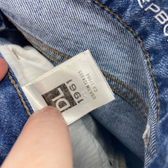 DL1961 Women's Blue Five Pocket Raw Hem High Rise Wide Leg Slate Jeans Size 25 - Picture 6 of 10